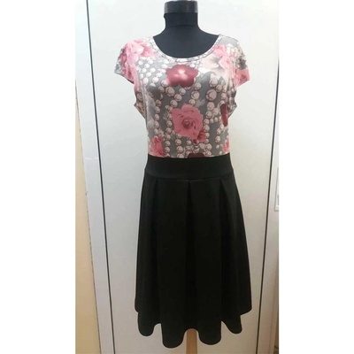 Rumena Рокля с цветен топ и черна пола Rumena