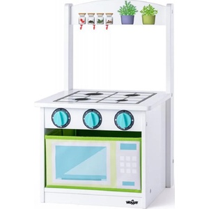 Woodyland Дървена кухня и столче 2 в 1 Woodyland (90259) - baby