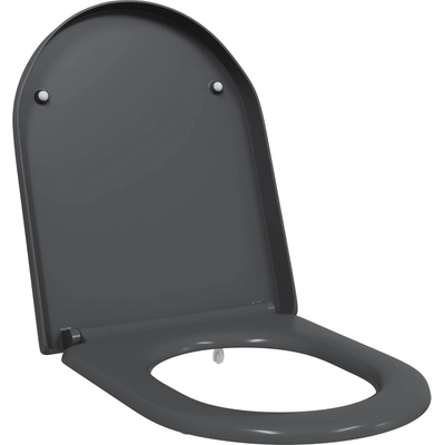 vidaXL Тоалетна седалка Антрацит 49 x 36 x 4 см Дуропласт (42002354)