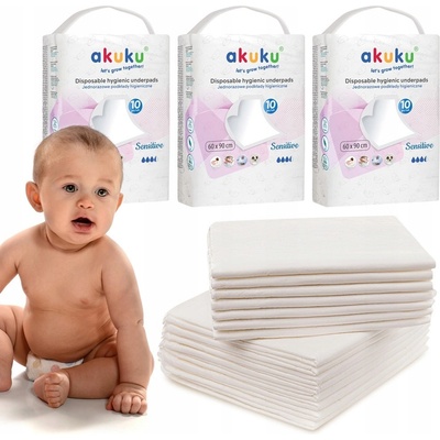 Akuku Jednorázové hygienické podložky Sensitive 10 ks – Zboží Dáma