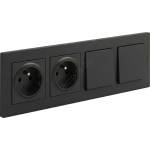Legrand Legrand-Двойна електрическа розетка 250V/16A и двоен еднополюсен ключ бр. 1 NILOE STEP (LR0033G)
