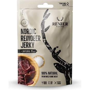 Renjer Traditional Nordic Reindeer Sobie Jerky Sea Salt 25 g