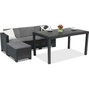 BICA Техноратанов комплект мебели за почивка Colorado Relax Corner 4 антрацит Bica (BCCOLLCOR4ANT)