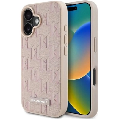 KARL LAGERFELD Калъф Magsafe за iPhone 16 с горещ печат Karl Lagerfeld - розов (3666339318604)