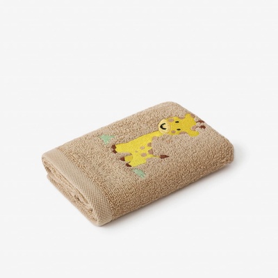 Goldea dětský ručník žirafa na hnědé 30 x 50 cm