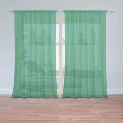 Sablio Záclony Bledozelená: 2ks 150x250cm