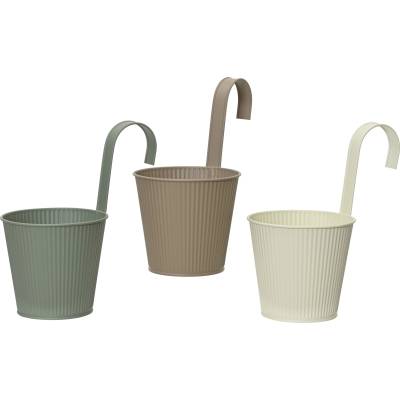 Decoris САКСИЯ КРЪГЛА МЕТАЛНА С КУКИ 833717 Ø16х26см МИСК ЦВЕТОВЕ (833717)