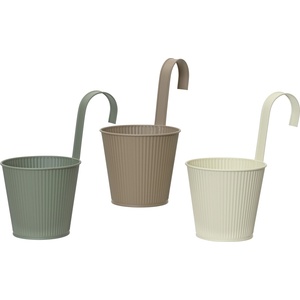 Decoris САКСИЯ КРЪГЛА МЕТАЛНА С КУКИ 833717 Ø16х26см МИСК ЦВЕТОВЕ (833717)