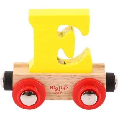 Bigjigs Rail Wagon Drevená vláčiková dráha písmeno E
