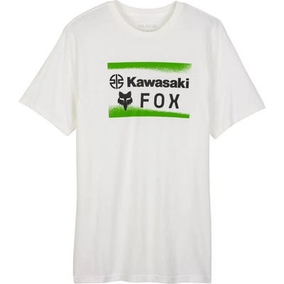 Fox tričko X Kawasaki Premium white