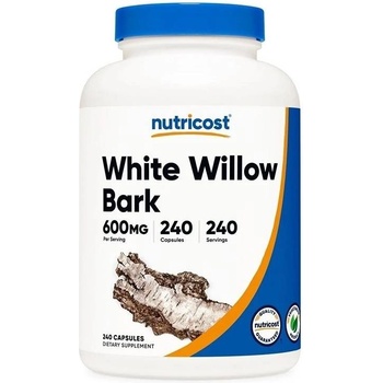 Nutricost White Willow Bark, 600 mg, 240 капсули, Nutricost (67206 (353101) NC)