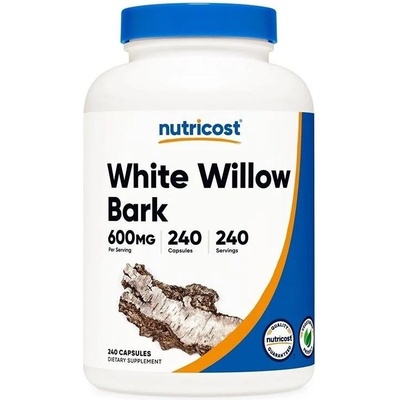 Nutricost White Willow Bark, 600 mg, 240 капсули, Nutricost (67206 (353101) NC)