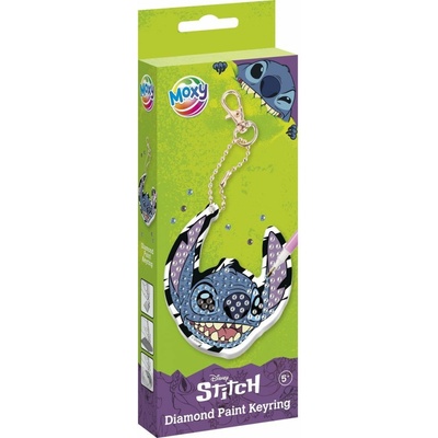 Diamantové malování Stitch - výroba klíčenky