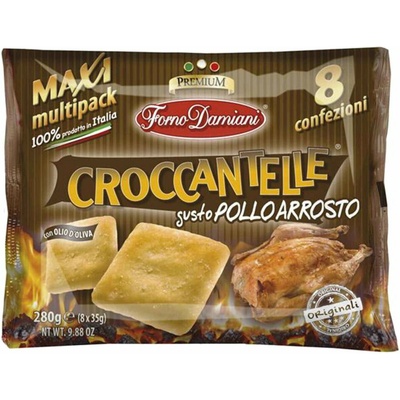 Eurosnack slané snacky v tvare focaccie s chuťou pečeného kurčaťa 240 g