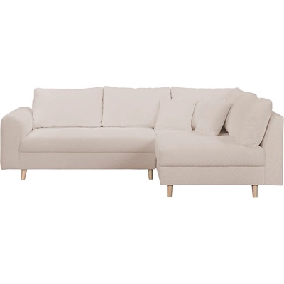 ROPEZ Бежов ъглов диван от плат букле (десен ъгъл) Ariella - Ropez (Ariella Narożnik L - Prawa OT tk. Abriamo 03 nogi natura)