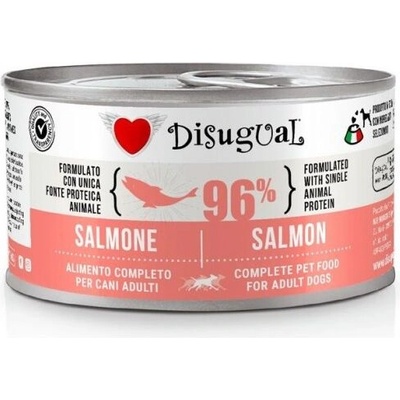 Disigual Консерва куче disugual 96% сьомга един източник на животински протеин, за пораснали кучета от всички породи - СЬОМГА, ПАСТЕТ