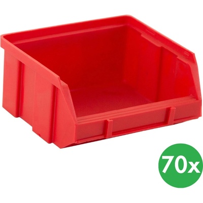 Artplast Plastové boxy, 100x95x50 mm, červené