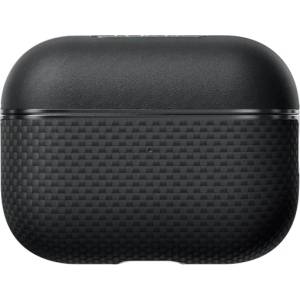 PITAKA Magsafe Калъф за Apple AirPods Pro/ 2, Pitaka Aramid Fiber Magnetic Black/Grey Case, Черен (APM2401)