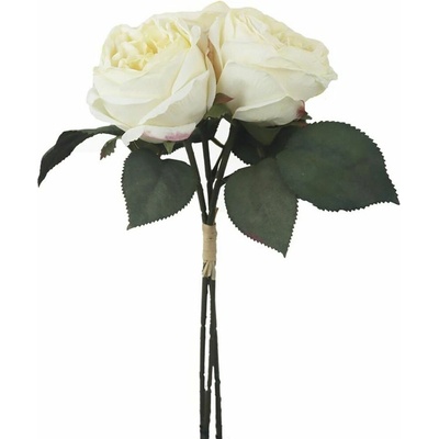 Umělá rostlina růže, 32 cm, krémová X7631-26