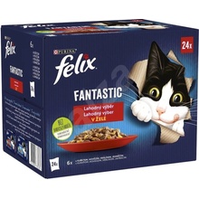 Felix Fantastic kuře, hovězí, králík, jehněčí v želé 12 x 85 g