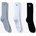 Lacoste Чорапи Lacoste Men's Cotton Logo Crew Socks - Blk/Wht/Gry TYA