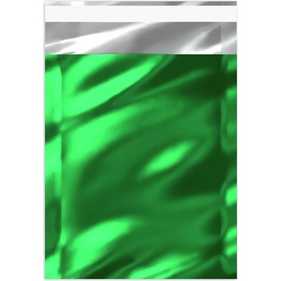 Lesklé metalické fóliové obálky - 162 x 114 mm (C6) - Zelená