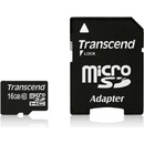 Transcend microSDHC 16GB class 10 + adapter TS16GUSDHC10