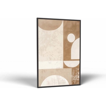 Abstrakt Geometrické ticho | Obraz Vintessia v ráme Rozmery obdĺžnik: 40x60, Rám: Čierny matný-alu
