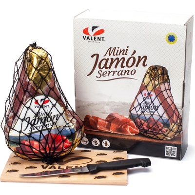 Valent španělská sušená šunka s nožem a stojánkem 1 kg – Zboží Mobilmania