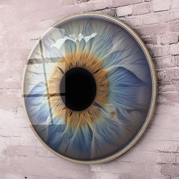 Art gift Кръгло стъклено пано - Космическо Око