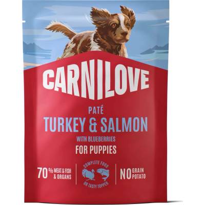 Carnilove Dog Paté Turkey&Salm.+Blueb.Puppy 300 g