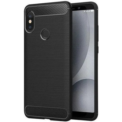 Forcell Противоударен Силиконов Калъф за Xiaomi Redmi Note 5 Pro, Forcell Carbon Case, Черен (5901737919755)