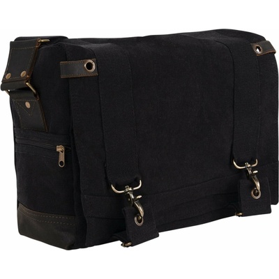 ROTHCO taška VINTAGE cez rameno B-15 PILOT MESSENGER ČIERNA