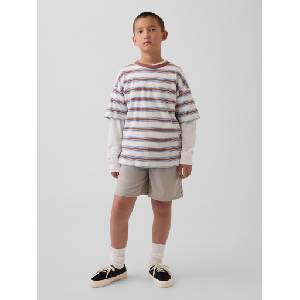 GAP Детски къс панталон бързосъхнещ GapFit GAP GAP | Siv | Момчешки | XS