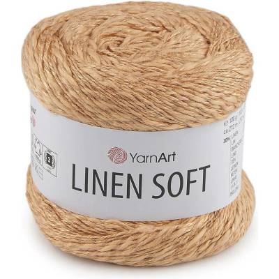 Pletací příze Linen Soft 100 g Varianta: 3 (7305) béžová velbloudí, Balení: 1 ks