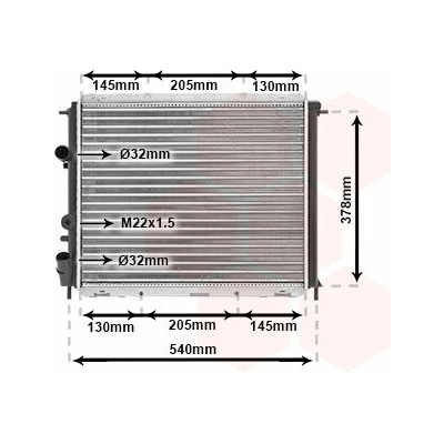 Chladič, chlazení motoru VAN WEZEL 43002258