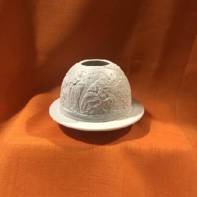 Průsvitka na svíčku Betlém, 8 cm Český porcelán Dubí