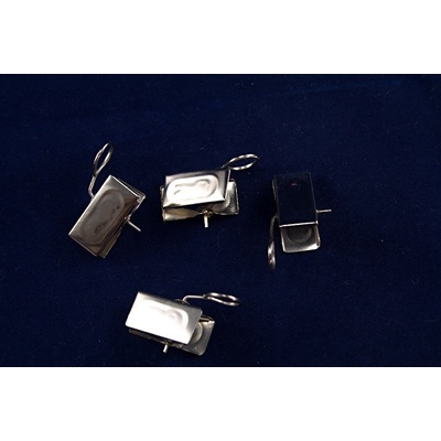 Žabička na záclony - stříbrná - rozměr 1 cm x 2 cm
