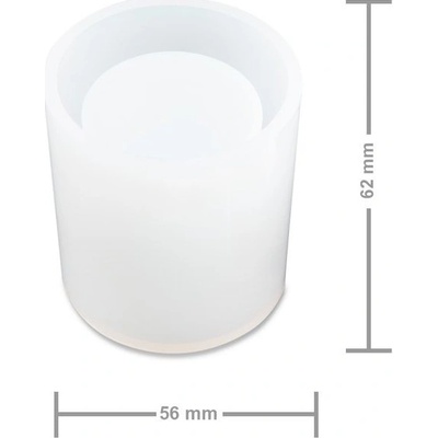 Manumi Silikonová forma na odlévání křišťálové pryskyřice kulatý stojánek na tužky 62x56x37mm 3 ks