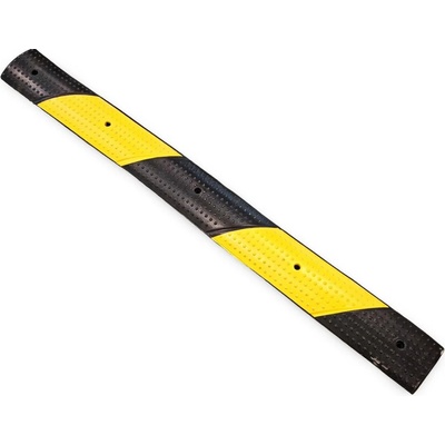 Černo-žlutý gumový zpomalovací práh FLOMA SB79 - délka 100 cm, šířka 10 cm, výška 2 cm – Zbozi.Blesk.cz