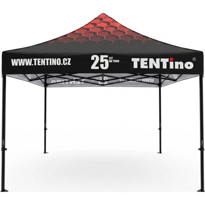TENTino PROMO 3x3 m STEEL s potlačenou STRECHOU 0A - BEZ BOČNIC, konstrukce + střecha TENTino + 0x boční plachta