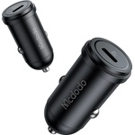 Mcdodo Зарядно за автомобил - Mcdodo Obsidian Series (CC-7491) - Type-C, PD30W, Smart IC, 1.2m - Черен