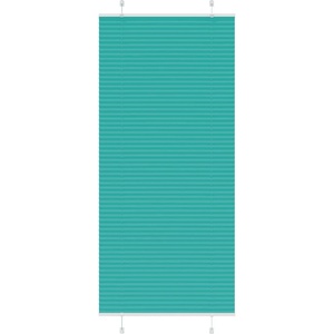 vidaXL Плисирана щора, петролно зелена, 85x200 см, ширина на плата 84, 4 см, полиестер (4015412)
