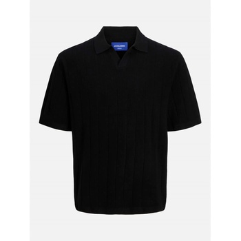 JACK & JONES Блуза Jack and Jones Men's Split Neck Knitted Crew Sweatshirt - Black