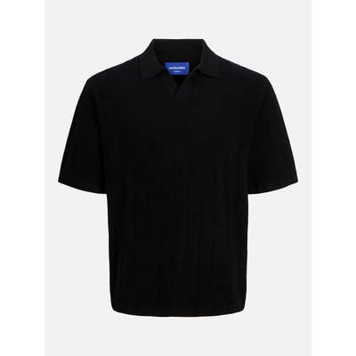 JACK & JONES Блуза Jack and Jones Men's Split Neck Knitted Crew Sweatshirt - Black