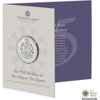 Pamätná minca UK 95. narodeniny královny Alžběty II. brilliant 28,28 g