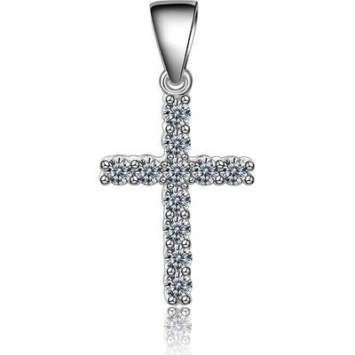 Beneto Stříbrný přívěsek se zirkony Křížek AGH593
