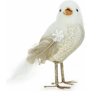 EUROFIRANY SADA 6KS VIANOČNÁ DEKORAČNÁ BIRD 20CM BIELA