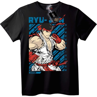NOONEBRAND Тениска Ryu Street Fighter Аниме - 2XL, Black