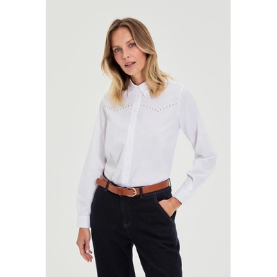 Moodo Гладка риза бяла Moodo Moodo | Byal | ЖЕНИ | XXL